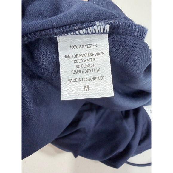 Lucy in the Sky Navy Ruched Bodycon Mini Dress Spaghetti Strap V-Neck Size M - Picture 8 of 8